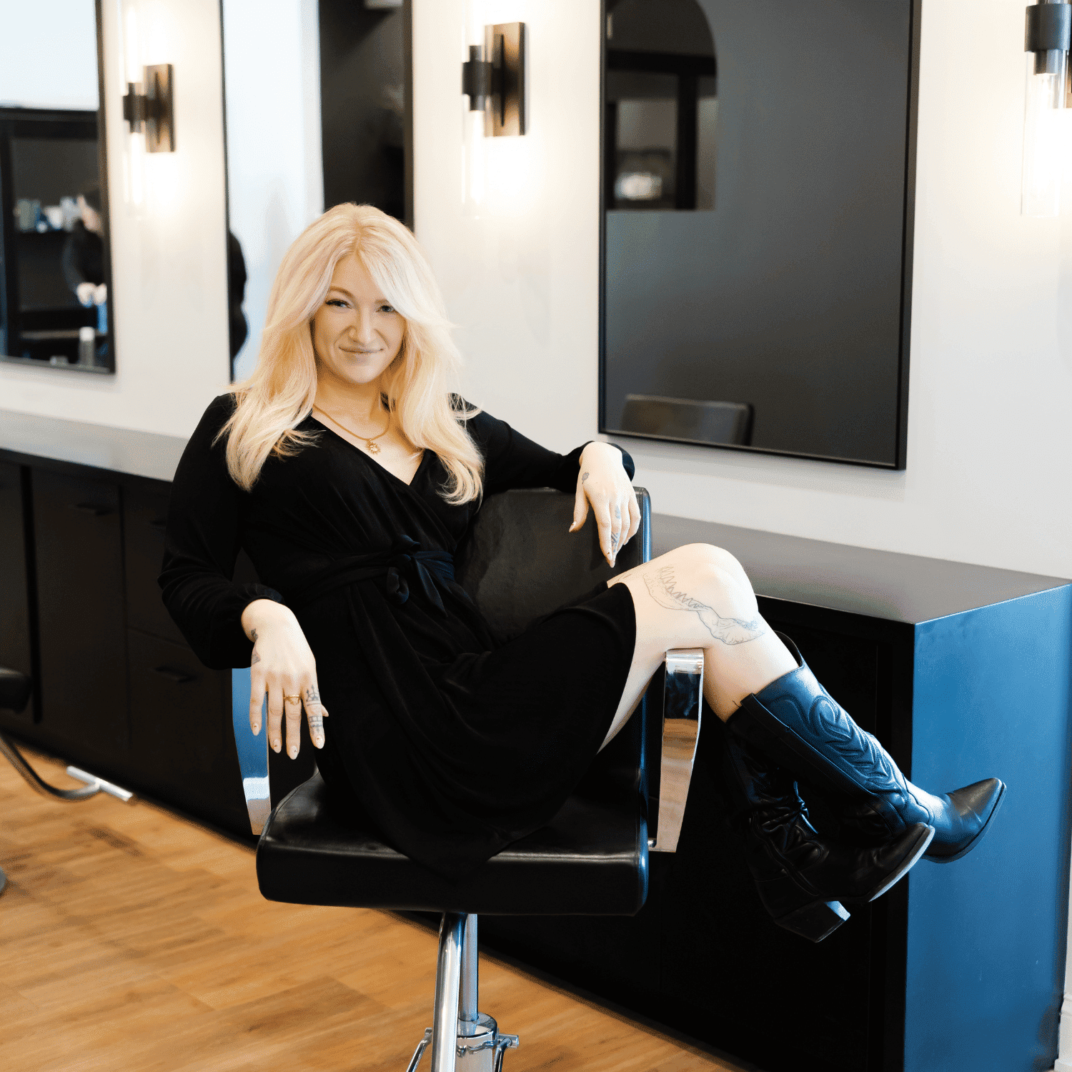 Portrait of Marge, a professional stylist at Avanté Salon & Spa, showcasing their expertise and style.